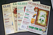 SP9 Stained Glass Patterns, Glass Patterns Quarterly, Lot of 4, 2010, 1995