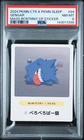 POKEMON CENTER X POKEMON SLEEP MASS RECRUITMANT CAMPAIGN STICKER GENGAR PSA 8