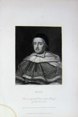 Original alter antiker Druck Charles Knight Ludgate 1833 Portrait Hale Man 19th