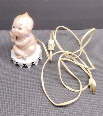 Vintage Kewpie WORKING Night Light Lamp, Winking Baby, Aladdin Giftware, 5''