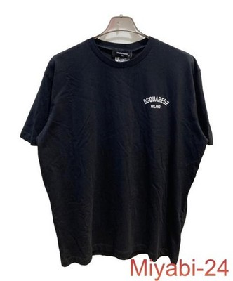 Dsquared2 Logo Print Crew Neck T-Shirt Black XXL Men's Unused