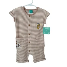 Disney Baby The Lion King Romper One Piece Boys Sz 18m NWT Tan White Stripes