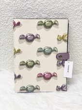 NWT Coach Notebook With Candy Print Colorful Silver/Purple/Chalk Multi CDB81