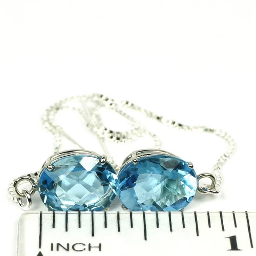 Swiss Blue Topaz, 925 Sterling Silver Threaders, SE103 - Picture 6 of 6