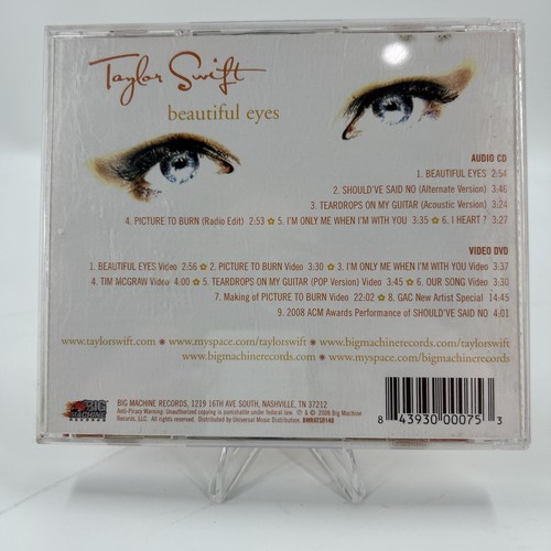 Taylor Swift Beautiful Eyes CD & DVD Walmart Exclusive 2008 Big Machine Records - 第 2/6 張圖片