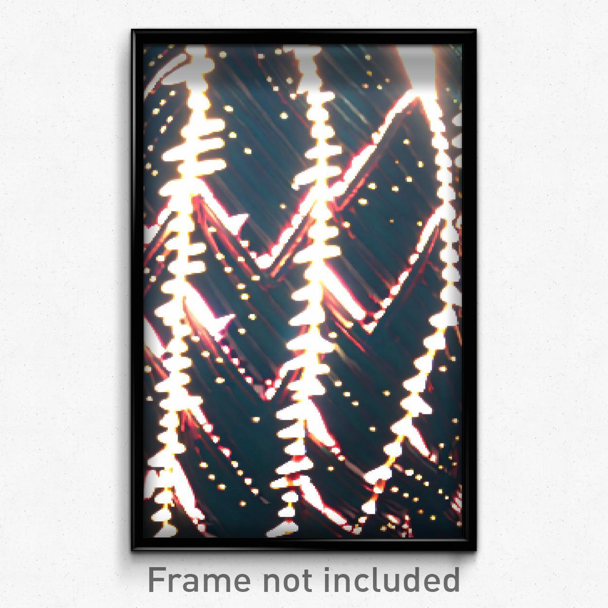 Pixel Art Poster - Bumpy Stocks (8 Bit Psychedelic Trippy Video Game Print)