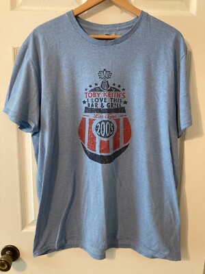 Mens Toby Keith's ''I Love This Bar & Grill'' 2005 Caesars Las Vegas T-Shirt Sz XL