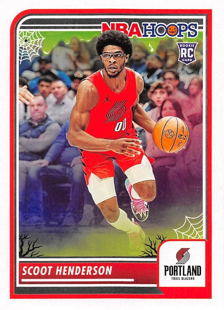 2023-24 NBA Hoops Haunted Hoops #137 Scoot Henderson RC Rookie Card 🎃