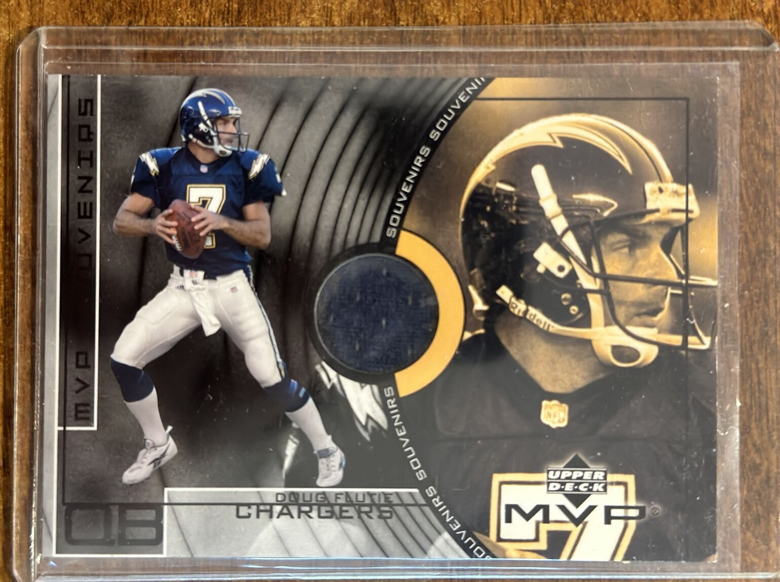 2002 Upper Deck #SS-DF Doug Flutie Game Used - San Diego Chargers