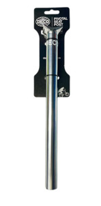 DECO BMX PIVOTAL SEATPOST 330MM  25.4MM FREESTYLE HIGH POLISHED SILER