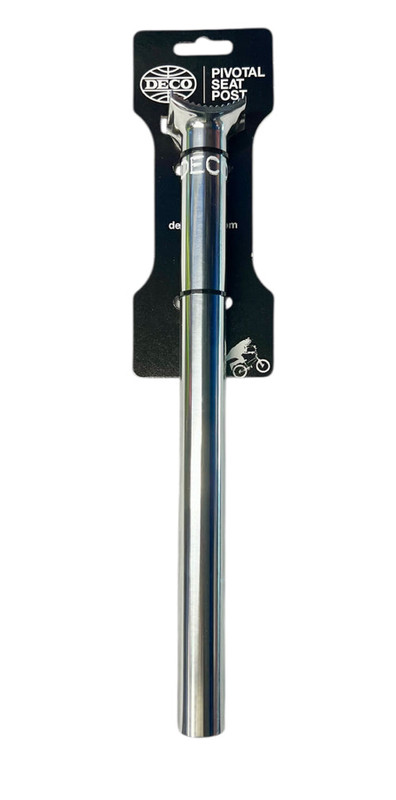 DECO BMX PIVOTAL SEATPOST 330MM  25.4MM FREESTYLE HIGH POLISHED SILER