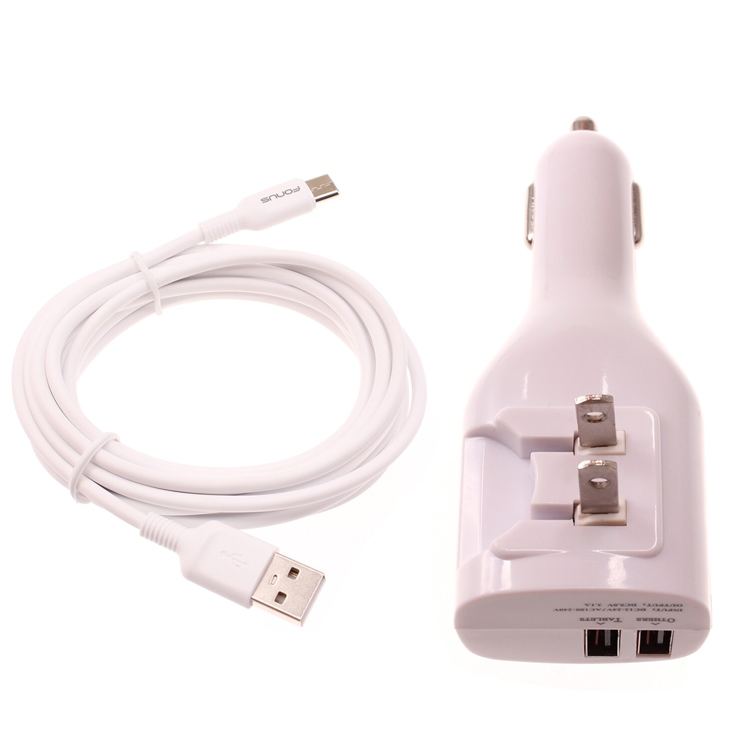 6ft USB-C Cable for Samsung Galaxy S24/Ultra/Plus - Car & Home Type-C Charger