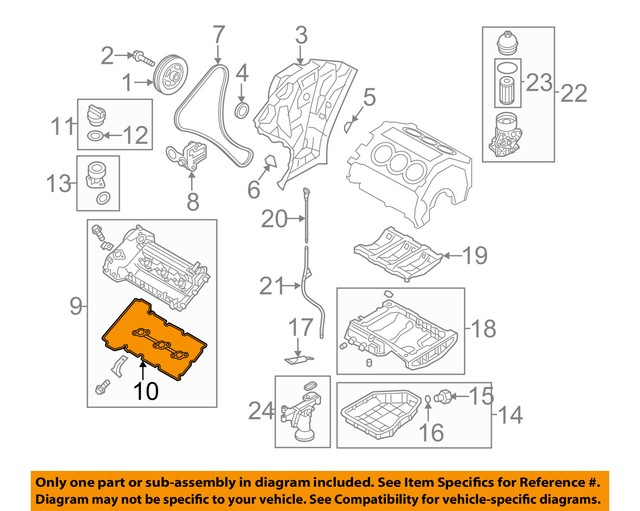 KIA OEM 1113 SorentoValve Cover Gasket 224413C710 eBay