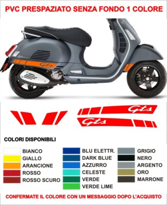 Kit Adesivi Stickers Vespa GTS 300 250 125 Super Sport Parafango laterali  decals