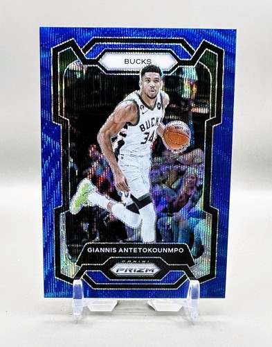 2023-24 Panini Prizm International #103 (Blue Wave Prizm) GIANNIS ANTETOKOUNMPO