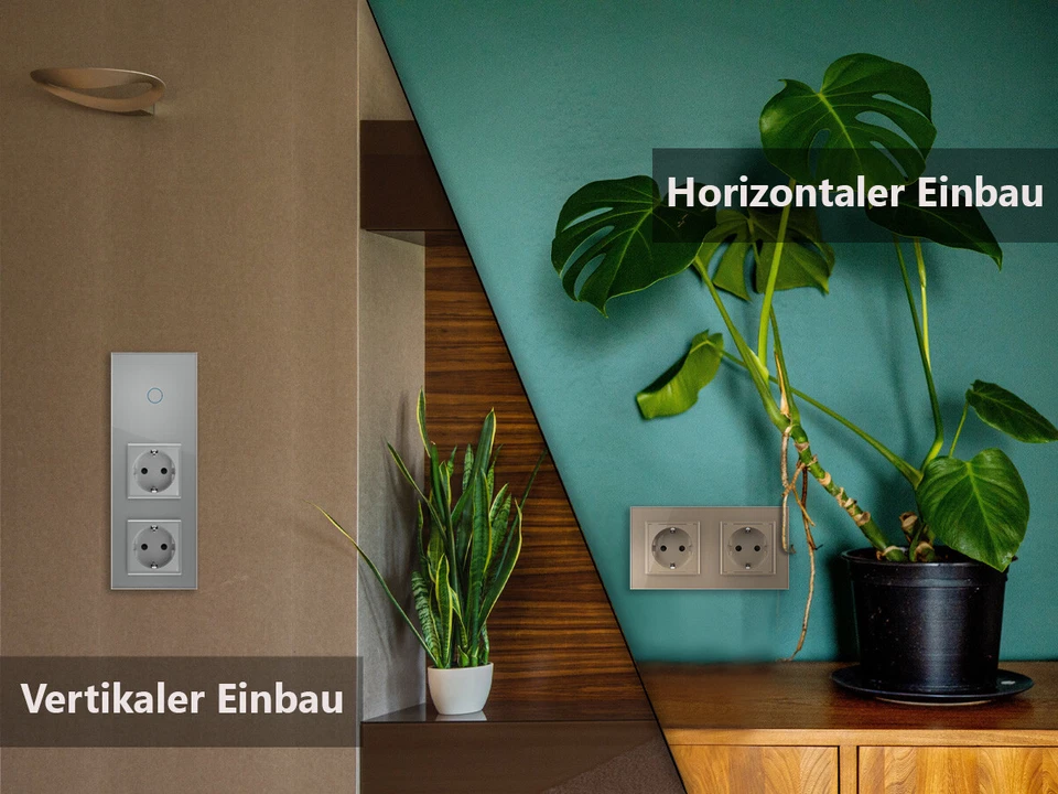 Glas Touch Lichtschalter Wandschalter Steckdose Dimmer Wechselschalter Taster - Bild 2 von 2