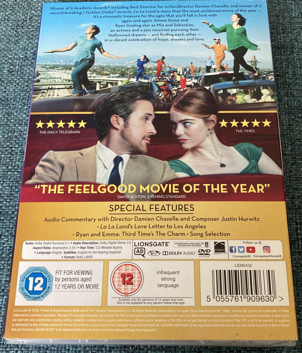 Movie La La Land Subtitles La La Land (DVD, 2017) PAL: Region New