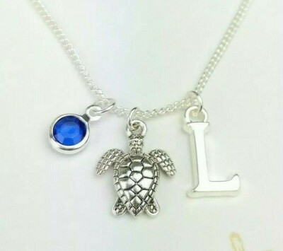 Personalised Sea Turtle Necklace Gift Ocean Life Lover Animal Charm Biology  UK