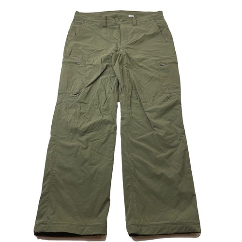LL Bean Mens 32x29 Green Cresta Grid 