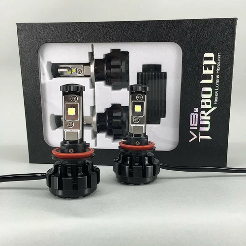 All Seasons LED V18 Cree XHP-50 LED Headlight Kit 80W & 9600Lm/Set, Xenon White