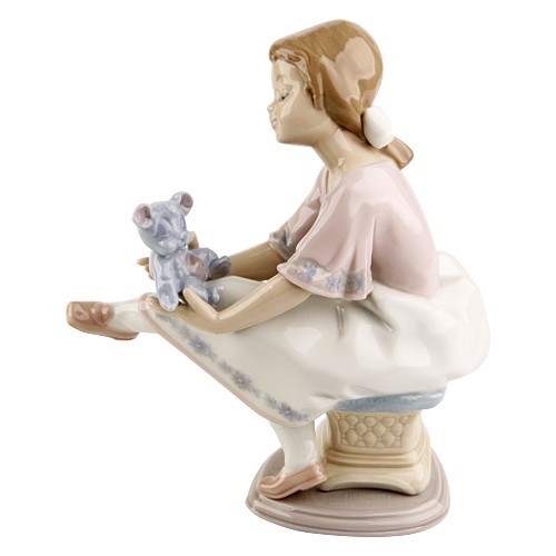Lladro 7620 "Best Friend" Figurine Young Girl with Blue Teddy Bear
