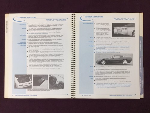 1999 Chevrolet Corvette Salesperson's Pro Trainer Specilist's Data Book OEM GM - Picture 7 of 9