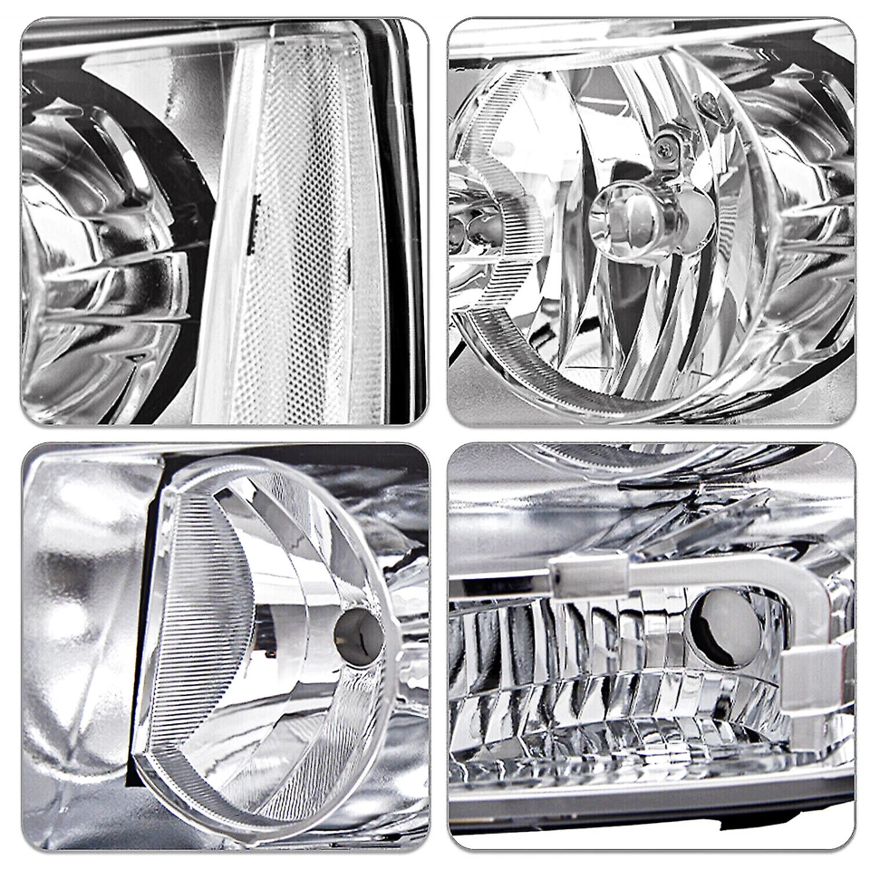 For 2007-2014 Chevy Avalanche Chevrolet Suburban Tahoe Chrome Headlights 07-14 - Image 4 of 4
