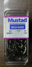 Vintage Mustad 92661 size 1 Sliced Shank Hook Made In Norway Mustad & Son USA