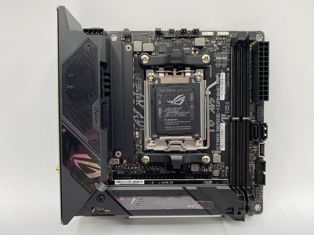 Asus ROG Strix B650E-I Gaming WiFi Mini ITX AM5 AMD Motherboard New Open Box Asus ROG Strix B650E-I Gaming WiFi Mini ITX AM5 AMD Motherboard New Open Box