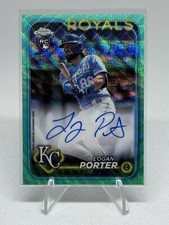 2024 Topps Chrome Logan Porter RC Rookie Aqua Wave Auto /199 Royals 