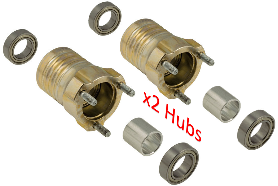TonyKart OTK Front Hub x2 PAIR 80mm Magnesium (25mm Bearing) Karting