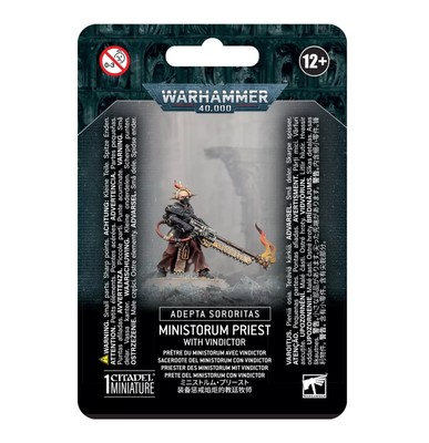 Warhammer 40k Adepta Sororitas Ministorum Priest with vindicator NIB