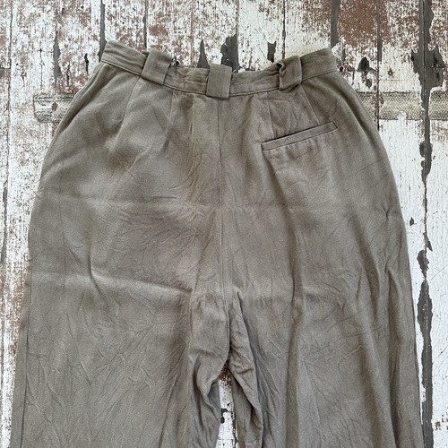 Trent Nathan Silk Pant Women S/M High Waist Trouser Vintage Slacks Tapered Leg - Picture 10 of 15