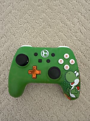 PowerA Untested Green/White Yoshi Portable Wired Controller