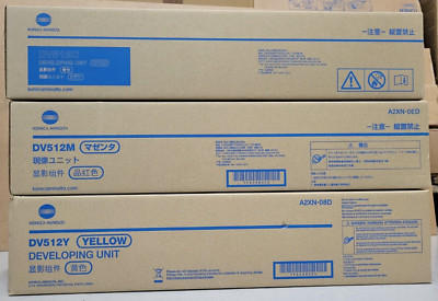 3 Developing Unit DV512C DV512M DV512Y Konica New Original Packaging A-Stock Original C284 VAT