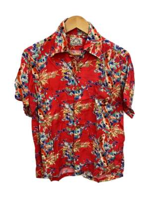 EVISU aloha Shirts red 38 Used