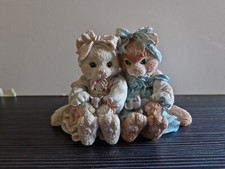  We're a Purr-Fect Pair from Calico Kittens Vintage Resin Cat Figurine