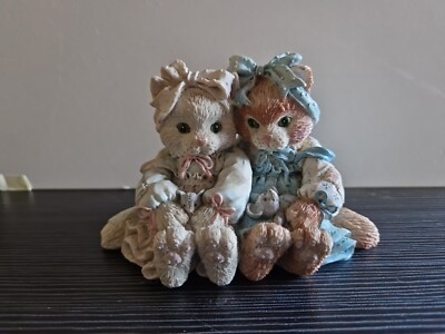  We're a Purr-Fect Pair from Calico Kittens Vintage Resin Cat Figurine