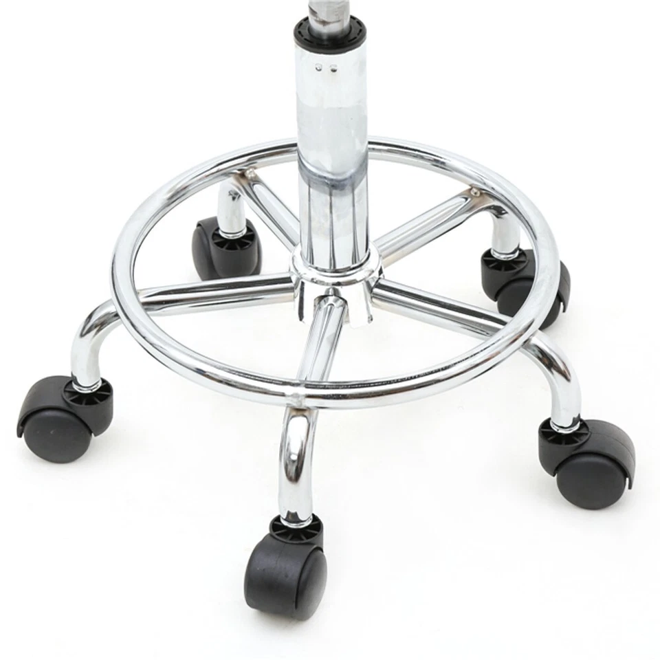 Round Stool Cushioned With Back Rest Swivel Rotation Adjustable Height Home Bar - Image 4 of 4