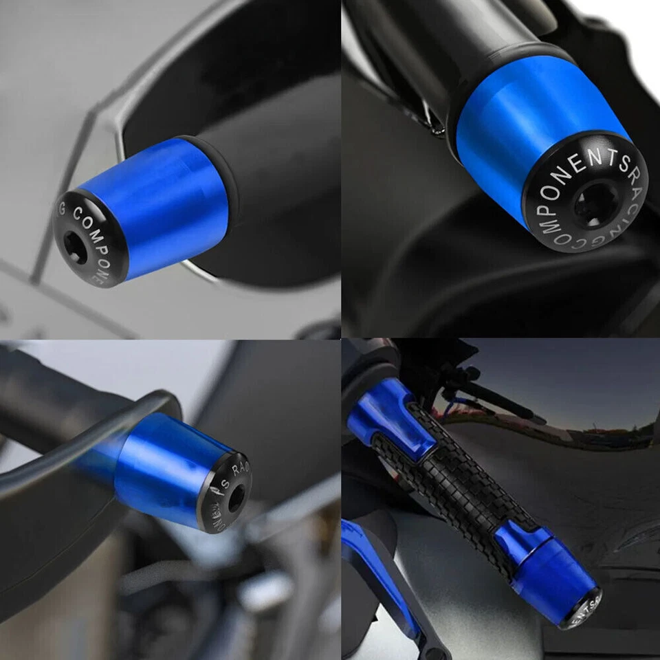 Blue CNC Handlebar Balanced Plug Slider Bar End Weights Grip Caps For Suzuki DRZ - Изображение 3 из 3