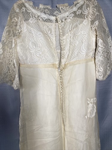 Alfred Angelo Wedding Gown Womens 5 Lace lace ivory Union Made Vintage Theatre - Picture 11 of 19
