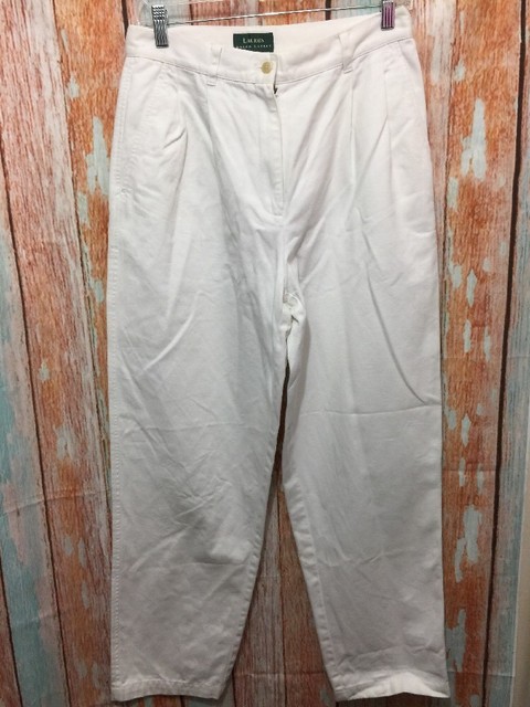 LAUREN RALPH LAUREN WOMENS VINTAGE White BAGGY Jeans Sz6 EUC | eBay