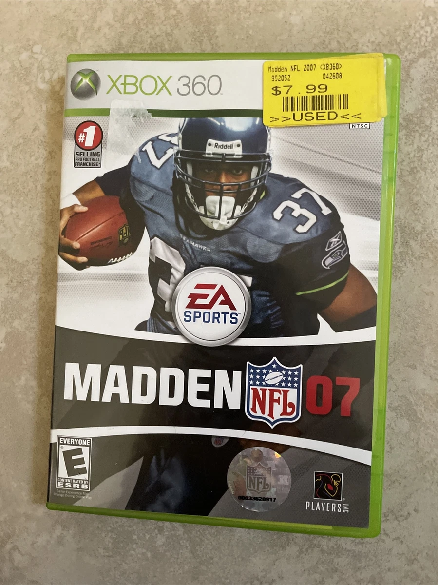 Madden NFL 07 For Xbox 360 Football Very Good 5E