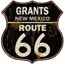 GRANTS, NEW MEXICO Route 66 Shield Metal Sign Man Cave Garage 211110014150