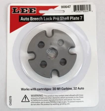 Lee 90647 Auto Breech Lock Pro Shell Plate # 7 30 M1 Carbine 32 Auto Ships Fast