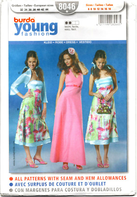Burda 8046 Dress & Jacket Misses Sewing Pattern Uncut Size 6-18