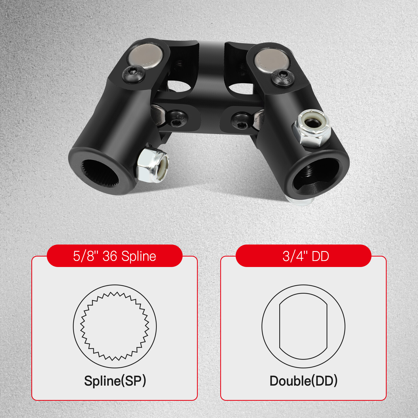 cciyu-double-5-8-36-spline-x-3-4-dd-black-universal-steering-u-joint