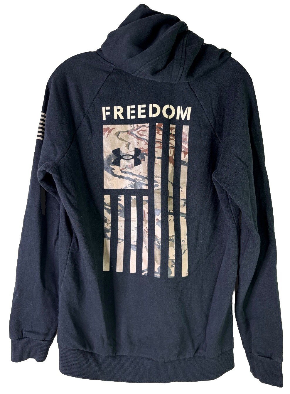 Under Armour Men Small Camo Freedom Flag Hoodie Adult Black - Main Image