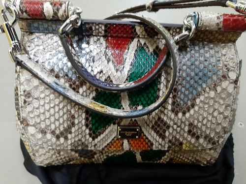 DOLCE \u0026 GABBANA-MISS SICILY Borsa Python Edizione Limitata-Usata Una volta.  | eBay