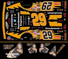  29 Kevin Harvick Gretchen Wilson 2005 1/64th HO Scale Slot Car Decals